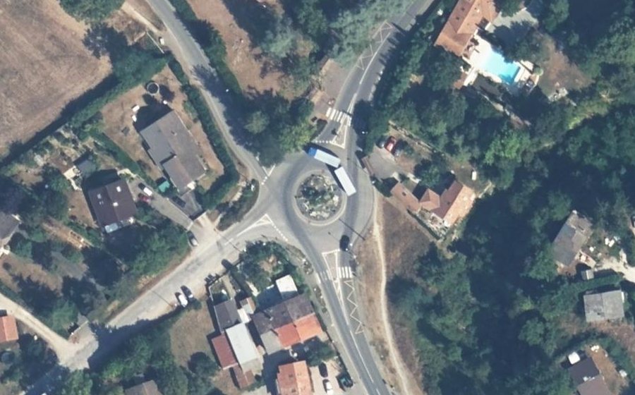 Vue aérienne du Rond-Point de la Fattaz