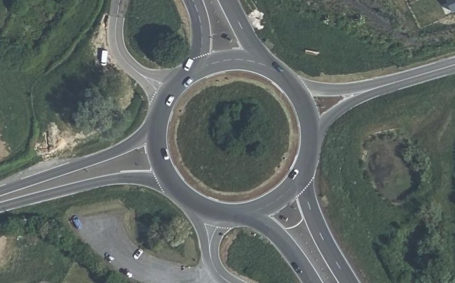 Vue aérienne du Giratoire de Durval