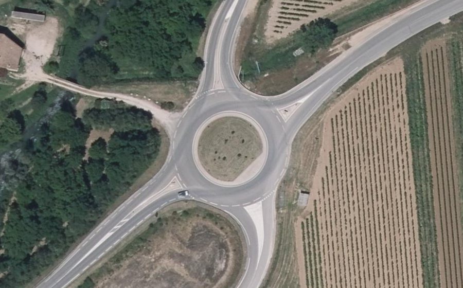 Vue aérienne du Route de Roquemaure