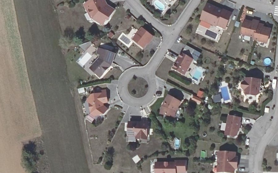 Vue aérienne du Allée des Frênes