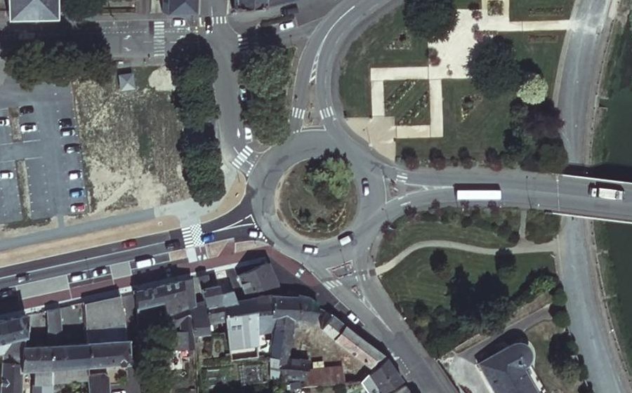Vue aérienne du Rond-Point de l'Europe