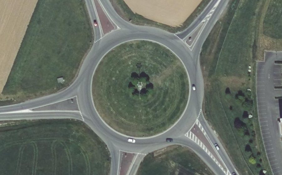 Vue aérienne du Carrefour du Tilleul