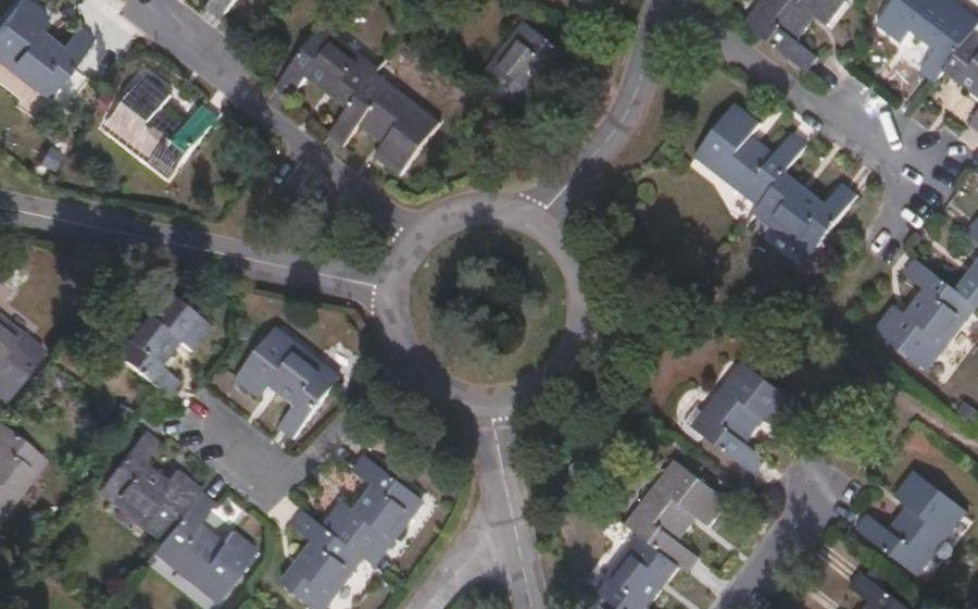 Vue aérienne du Rond-Point de la Croix Conti