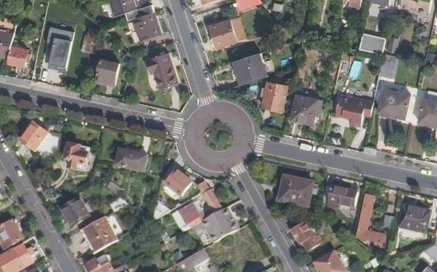 Vue aérienne du Rond-Point du Souvenir