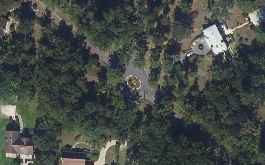Vue aérienne du Rond-Point de Diane