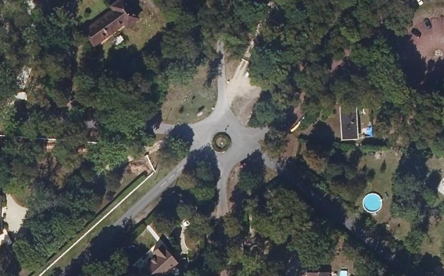 Vue aérienne du Rond-Point des Aigles