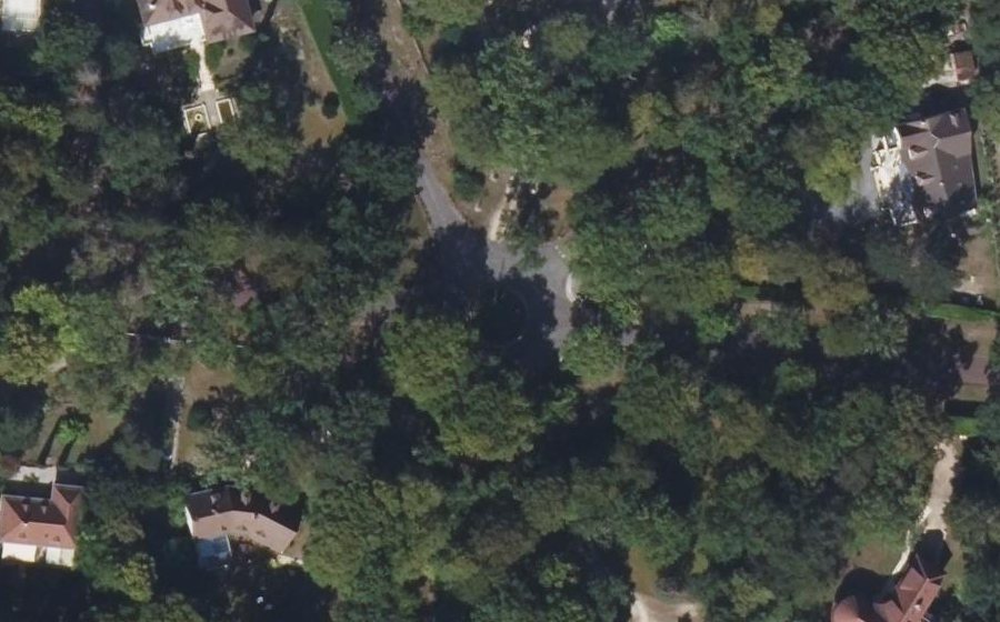 Vue aérienne du Rond-Point des Moines