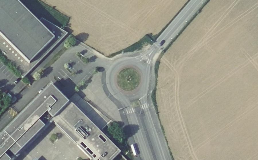 Vue aérienne du Rond-Point des Jumelages
