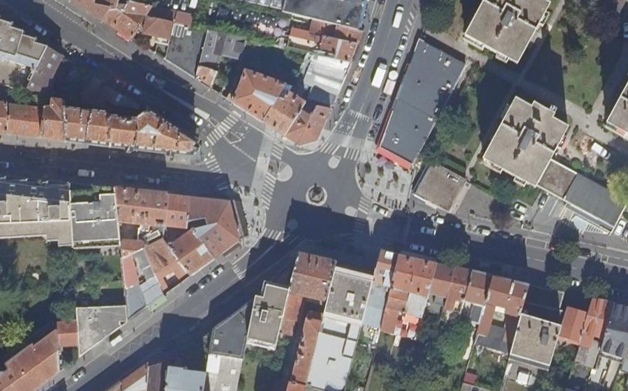 Vue aérienne du Carrefour des Rigollots