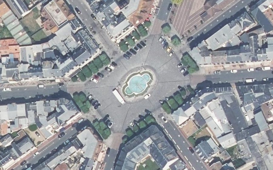 Vue aérienne de la Place Morny