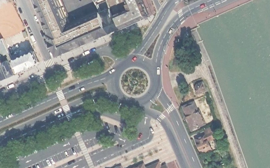 Vue aérienne du Rond-Point de la Touques