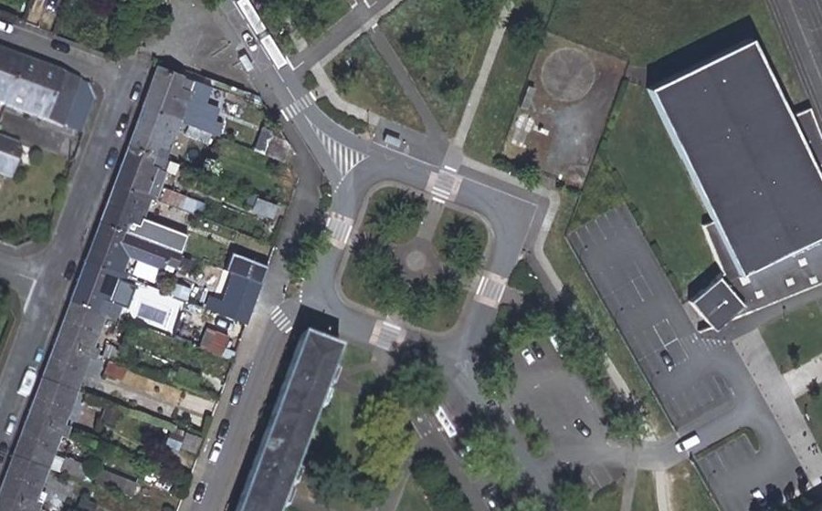 Vue aérienne du Avenue de la République