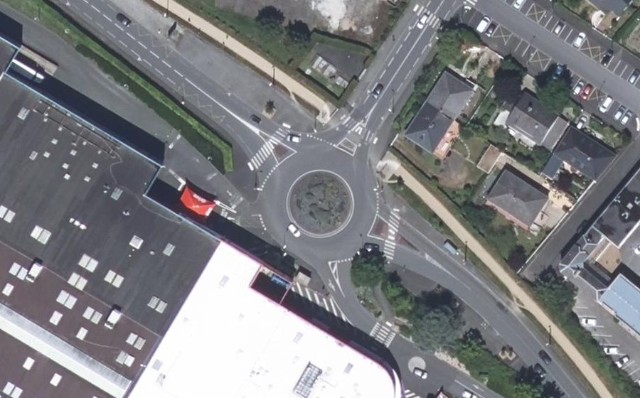 Vue aérienne du Rue du Grand Montréjeau