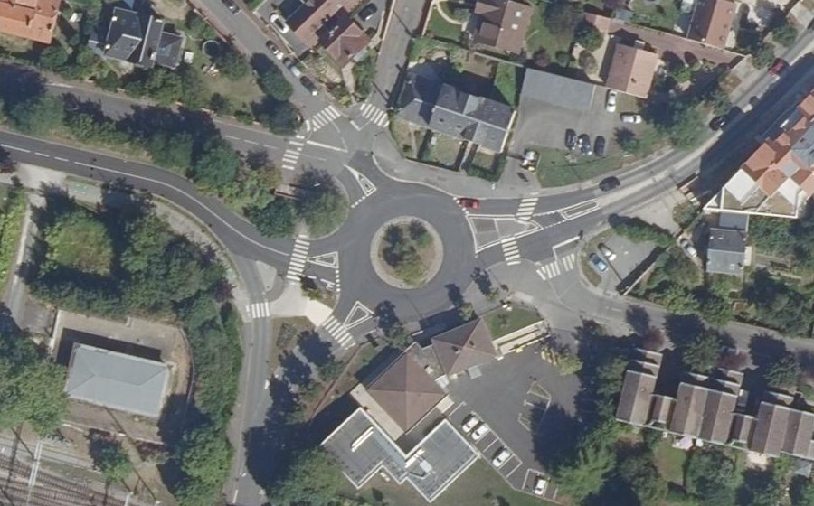 Vue aérienne du Square Guyot