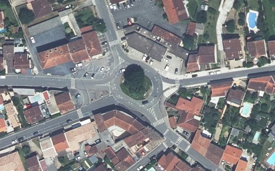 Vue aérienne du Rond-Point de la Maladrerie