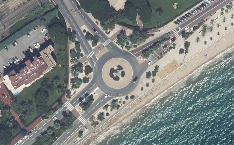 Vue aérienne du Rond-Point Étienne Romano