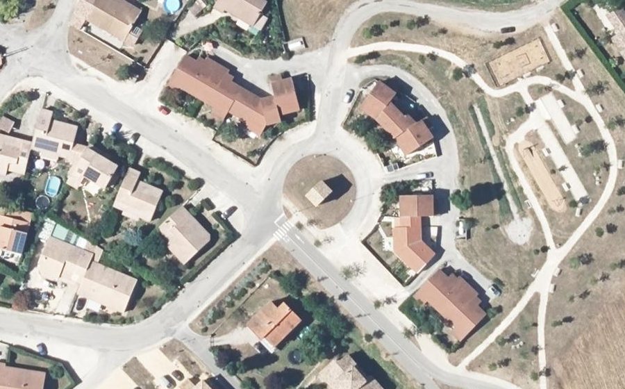 Vue aérienne du Placette de Chanqueyras