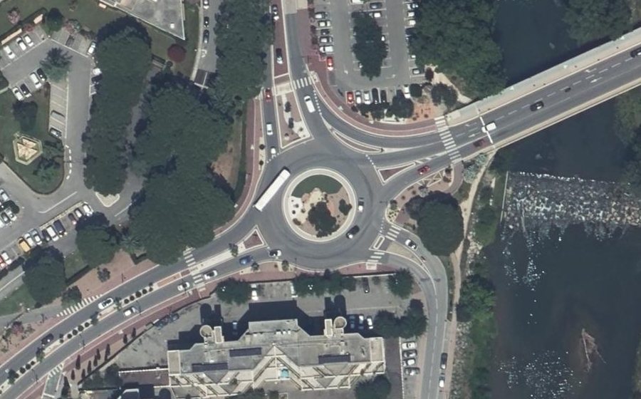 Vue aérienne du Giratoire des Mimosistes