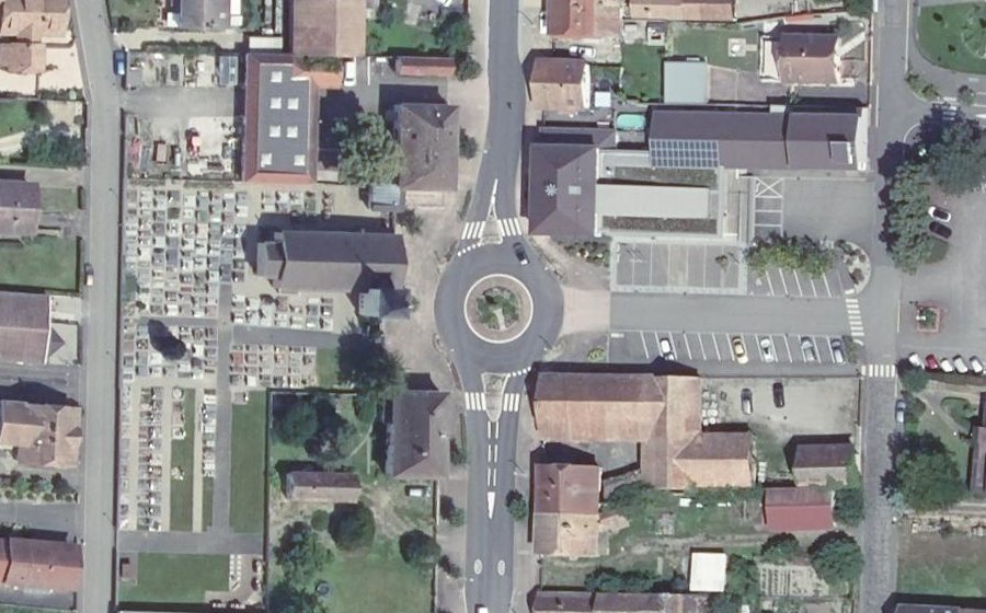 Vue aérienne du Rue Principale