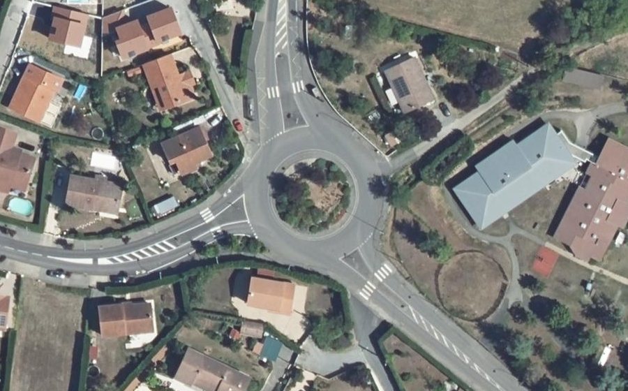 Vue aérienne du Rond-Point des Molières