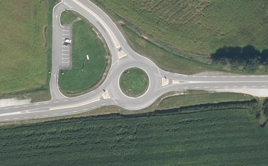 Vue aérienne du Giratoire du Croiso