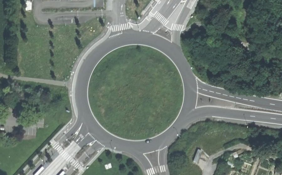 Vue aérienne du Carrefour de l'Europe