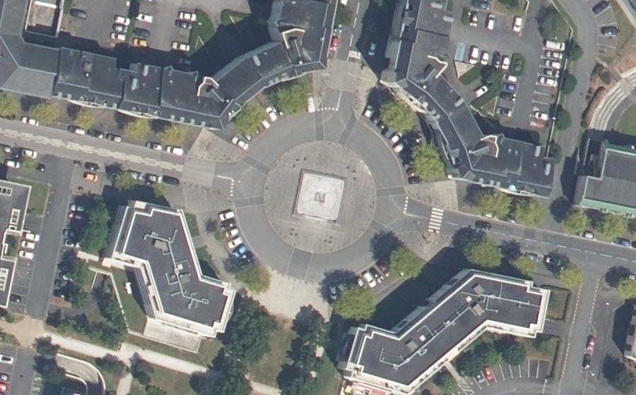 Vue aérienne de la Place de Portsmouth