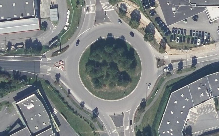 Vue aérienne du Rond-Point de Bray