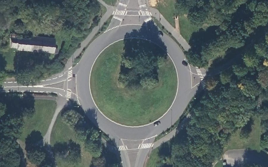 Vue aérienne du Rond-Point de la Boulais