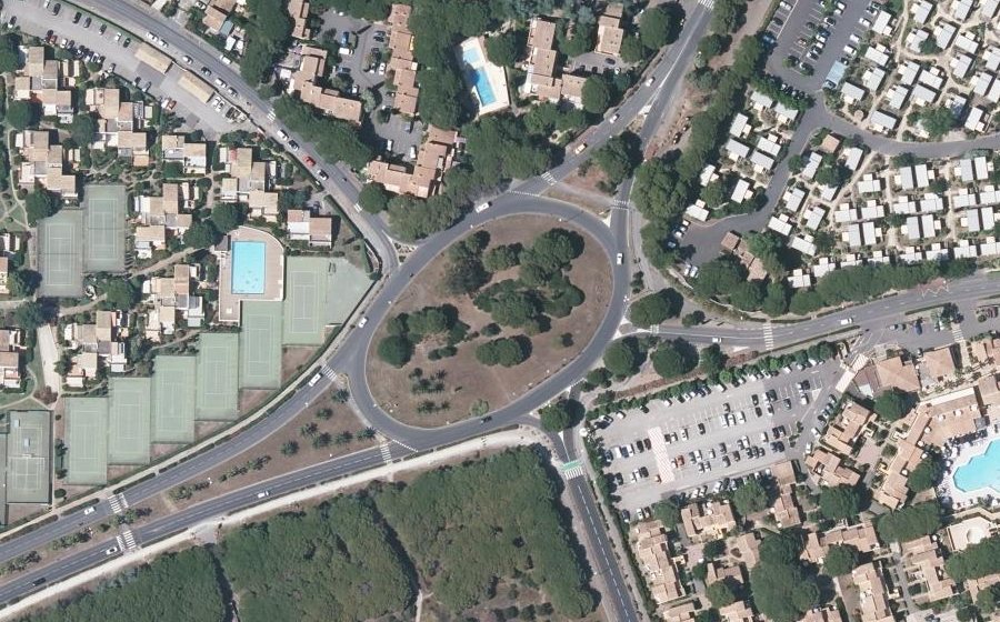 Vue aérienne du Rond-Point du Bouteillou