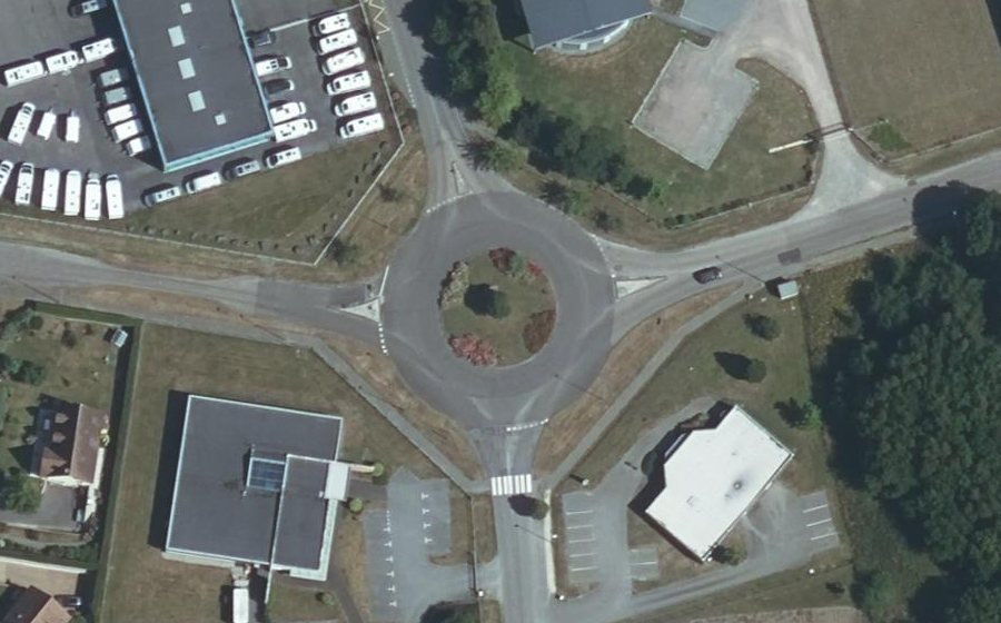 Vue aérienne du Avenue des Lions