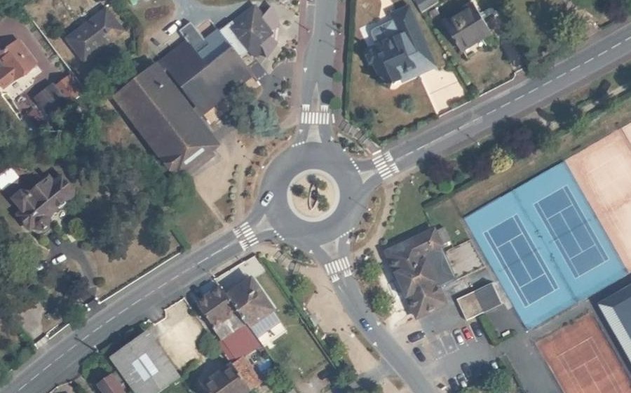 Vue aérienne du Route de Cabourg