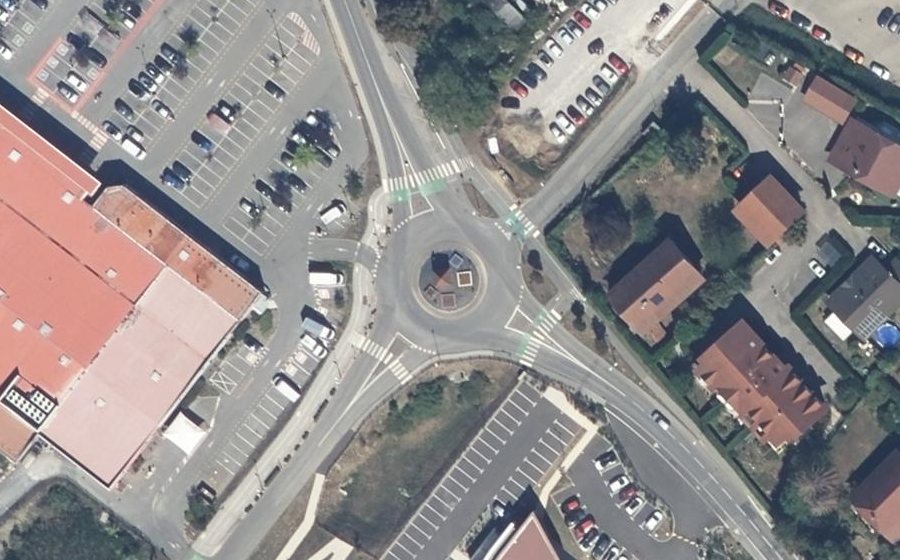Vue aérienne du Giratoire de Bersat