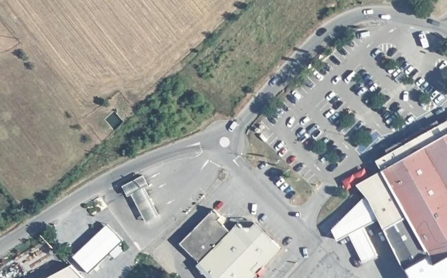 Vue aérienne du Route des Vernades