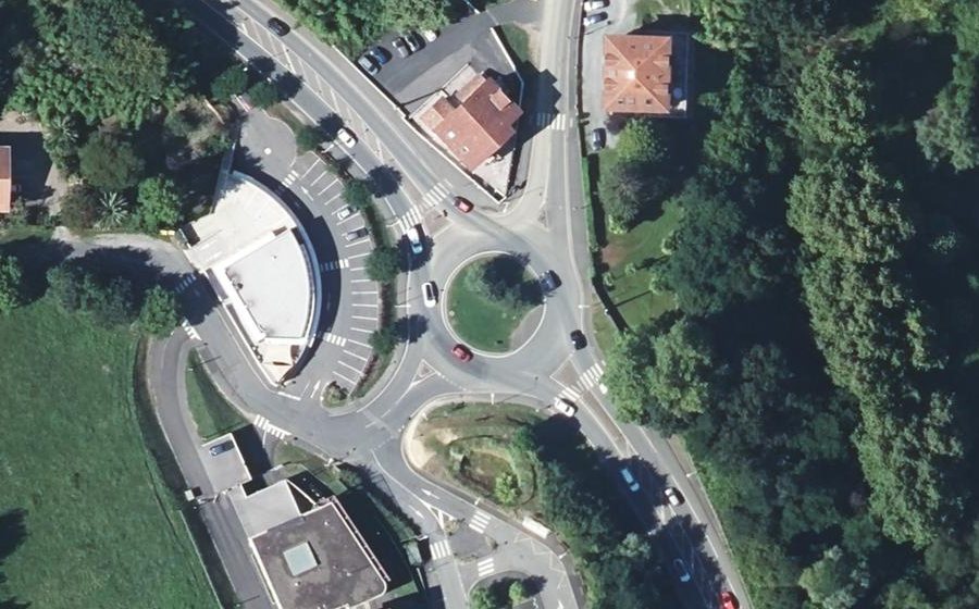Vue aérienne du Route de Belharitza