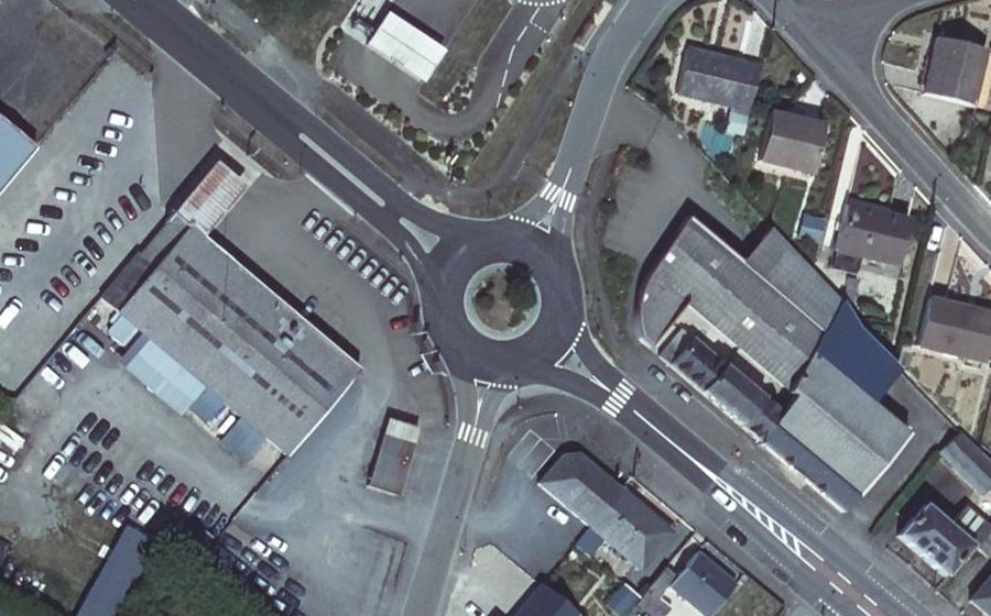 Vue aérienne du Rond point de Bretagne
