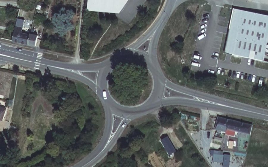 Vue aérienne du Rond-point du Cheval