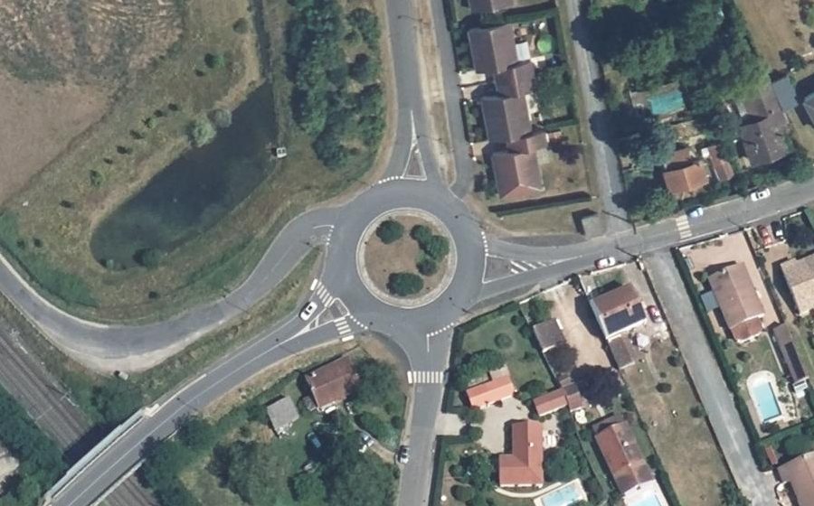 Vue aérienne du Rond-Point Jean Mermoz