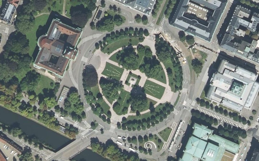 Vue aérienne du Place de la République