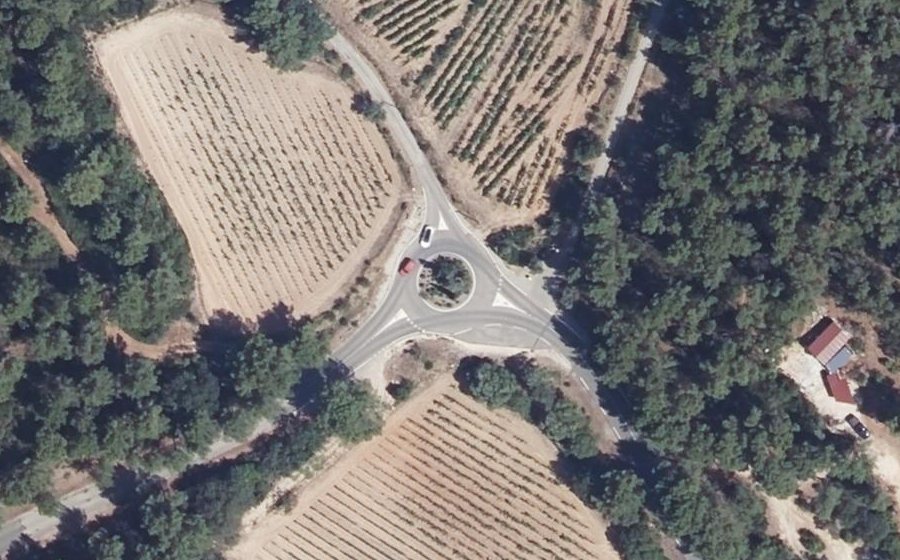 Vue aérienne du Rond-Point de la Grande Bastide