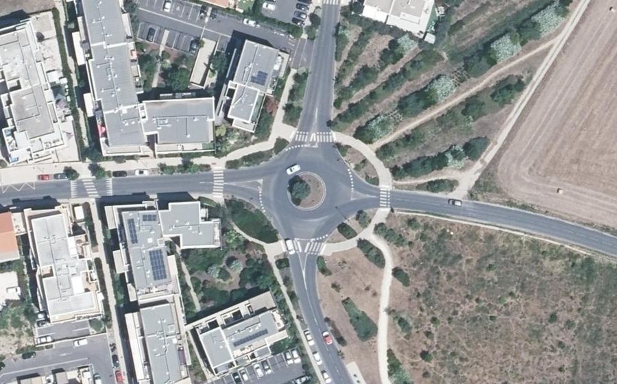 Vue aérienne du Rond-Point Thomas Arbousset