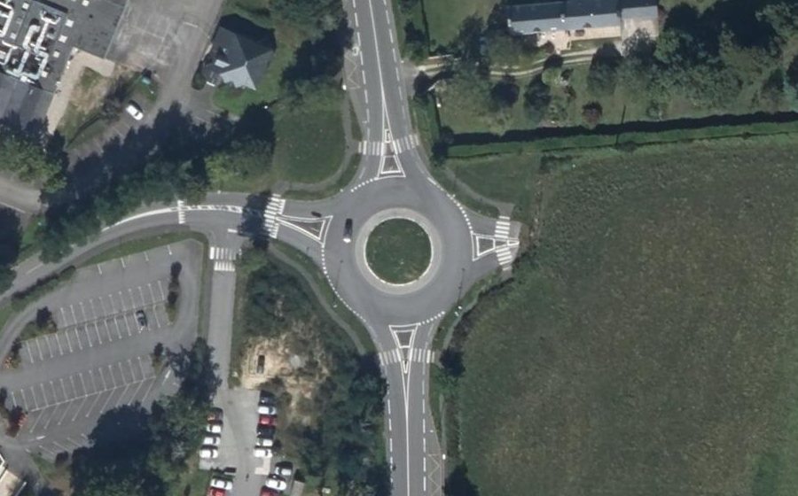 Vue aérienne du Giratoire Breiz Santel