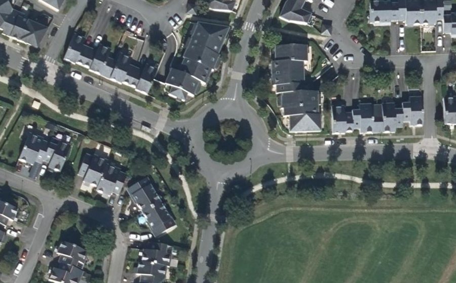 Vue aérienne du Giratoire des Droits de l'Homme