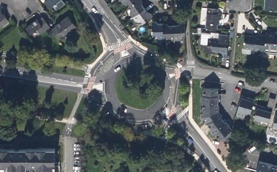 Vue aérienne du Giratoire Avel Dro