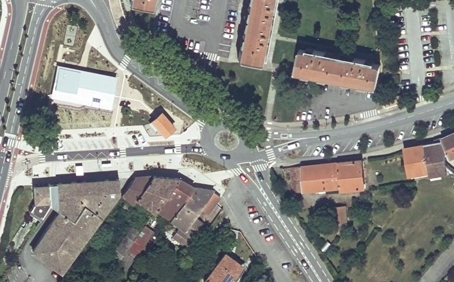 Vue aérienne du Rond-Point de la Liberté
