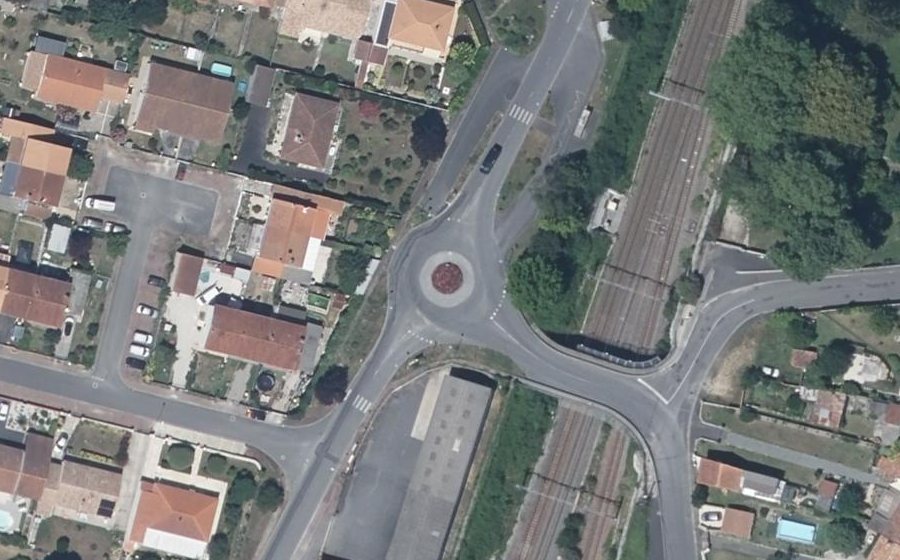 Vue aérienne du Rue de la Libération