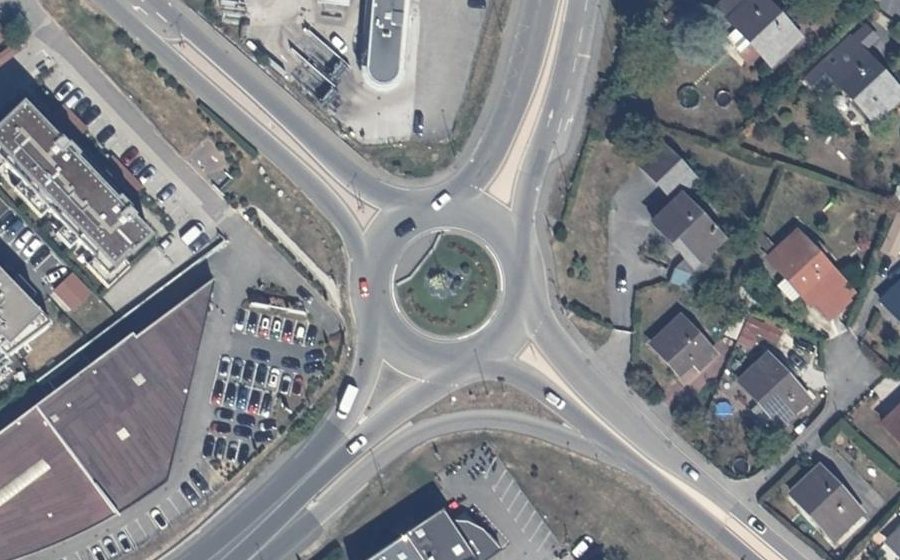 Vue aérienne du Rond-Point de l'Europe