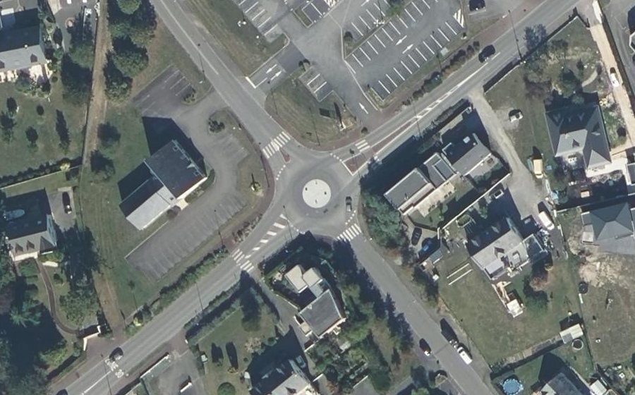 Vue aérienne du Route de Bain