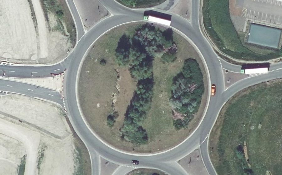 Vue aérienne du Rond-Point de l'Europe