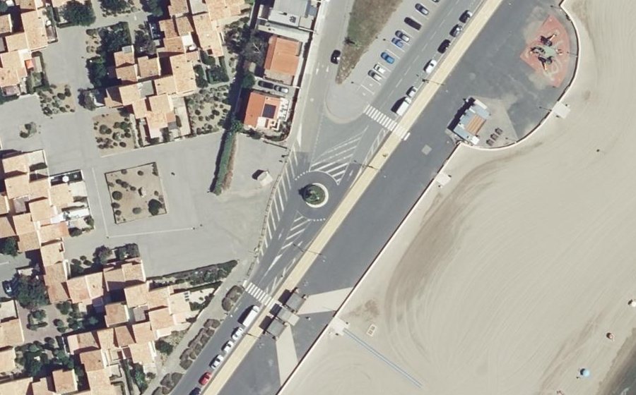Vue aérienne du Giratoire des Crustacés